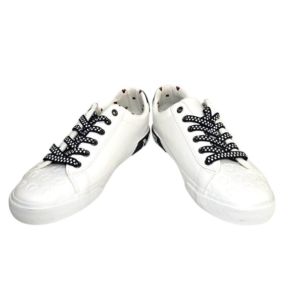 Disney Minnie Mouse Low-top Court Sneakers Womens 9.5, 10 & 11 White Embroidered - Picture 8 of 12